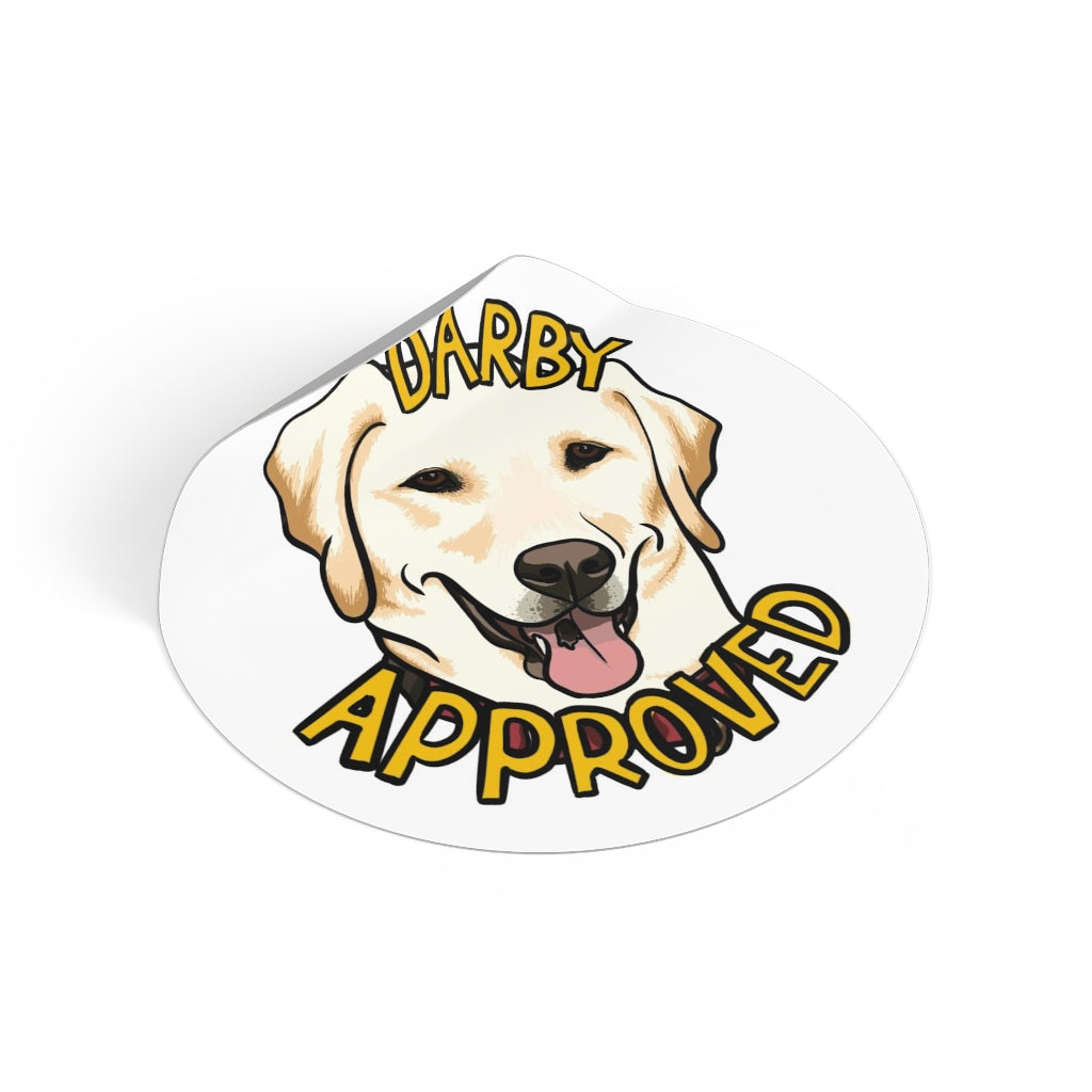 Darby Approved Round Vinyl Stickers