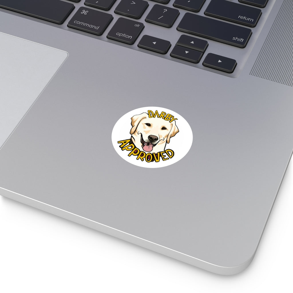 Darby Approved Round Vinyl Stickers