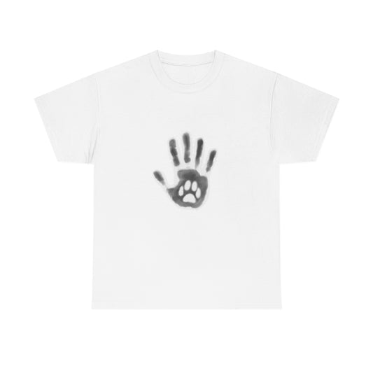 Paw Hand Print Unisex Heavy Cotton Tee